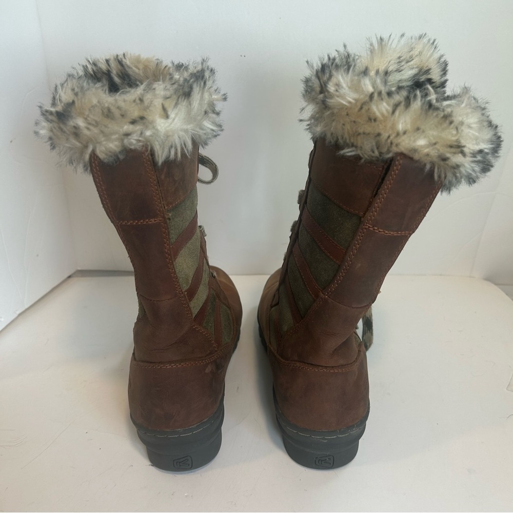 KEEN WapatoTall Waterproof Lace up insulated Brown Suede Boots Women Sz.8.5 NWOT - Picture 2 of 10